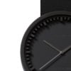 D38 black case black leather strap tube watch leff amsterdam design by piet hein eek zoom