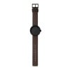 D38 black case brown leather strap tube watch leff amsterdam design by piet hein eek total 1
