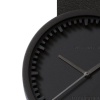 D42 black case black leather strap tube watch leff amsterdam design by piet hein eek zoom