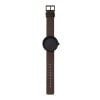 D42 black case brown leather strap tube watch leff amsterdam design by piet hein eek total 1