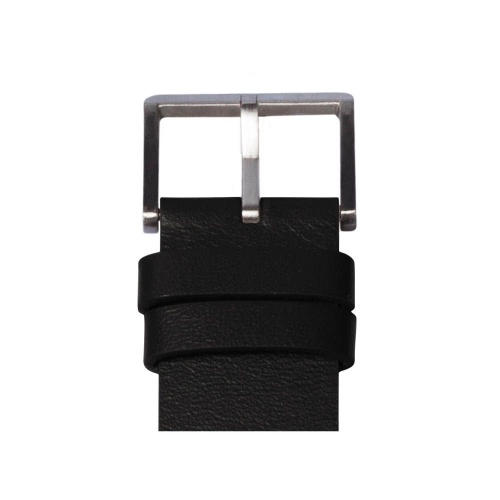 D42 steel case black leather strap tube watch leff amsterdam design by piet hein eek detail