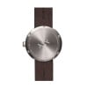 D42 steel case brown leather strap tube watch leff amsterdam design by piet hein eek back 1