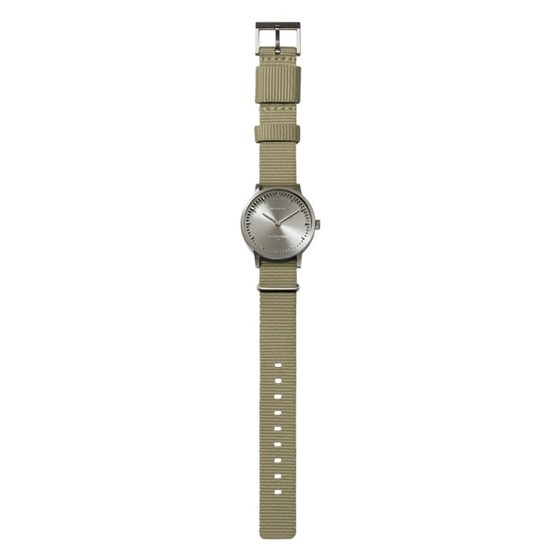 Tube watch T32 steel / sand nato strap - LEFF amsterdam