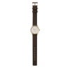 LEFF amsterdam tube watch T32 White-brass Stainless steel case 32mm with brown leather strap