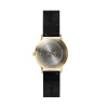LEFF amsterdam tube watch T32 White brass case 32mm with black leather strap
